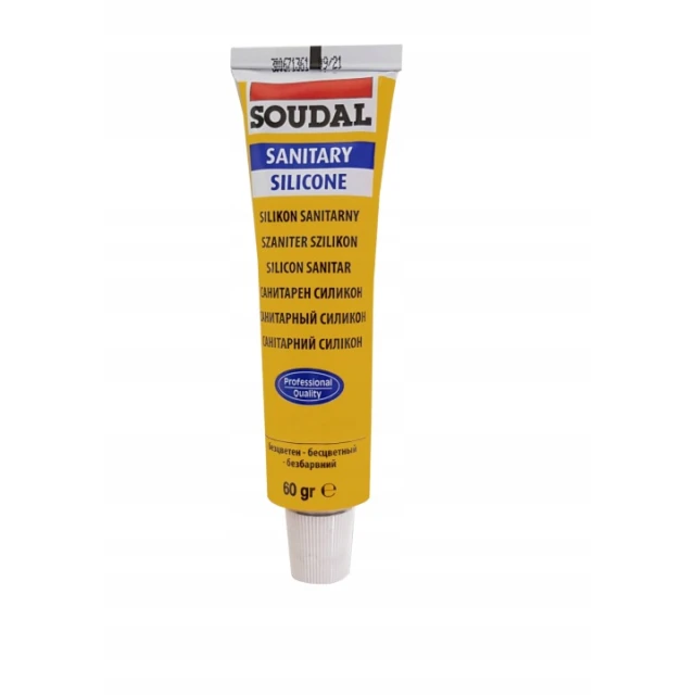 Силикон санитарный Clear Soudal 60 г туба (120030)