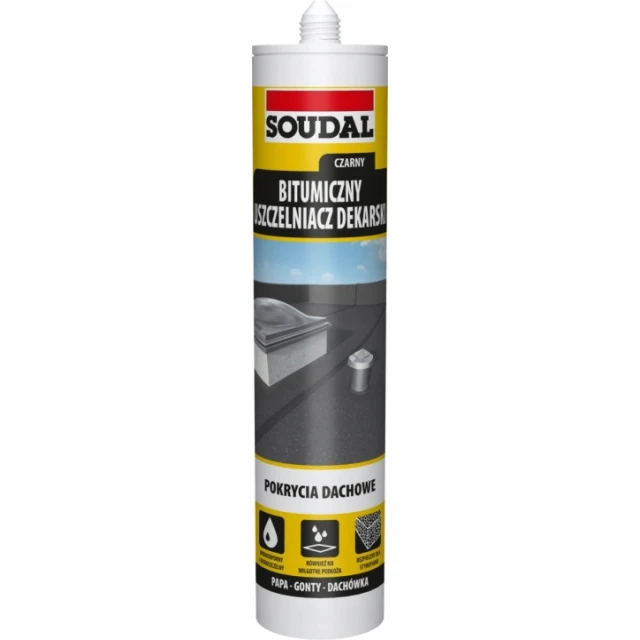 Герметик покрівельний бітумний Soudal 280 мл (137550)