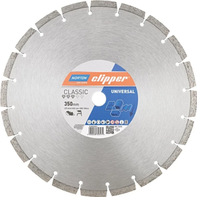 Диск алмазний сегментний Norton 350 мм Clipper Unive (70184626813)