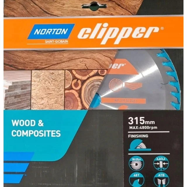 Диск пиляльний Norton 315x48z x30 мм з видіями (70184609573)