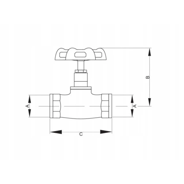 Клапан прохідний чавунний HYDROLAND 15 1/2