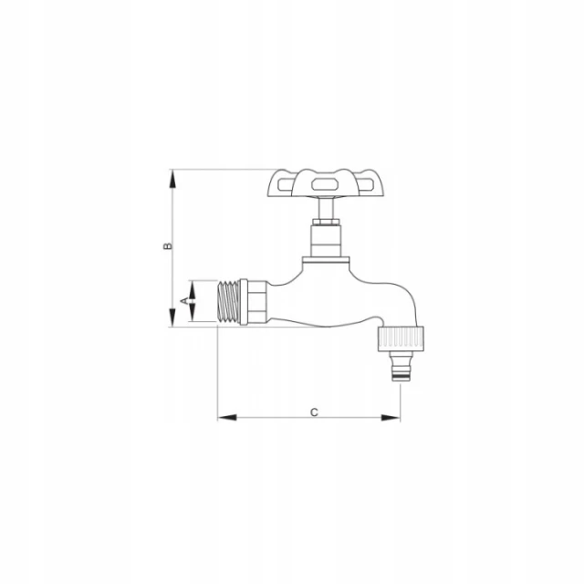 Клапан зливний чавунний HYDROLAND 3/4