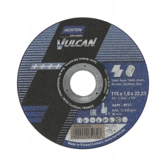 Диск шлифовальный Vulcan Norton 115x1,0 мм по металу нержавеющий 25 шт (66252925431)