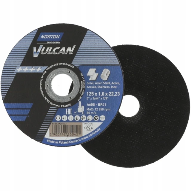 Диск для металу Norton 125x1,0 INOX VULCAN (66252925433)
