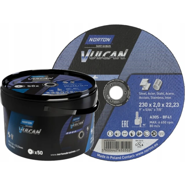Диск для металу Norton 230x2,0 мм INOX VULCAN (925441)