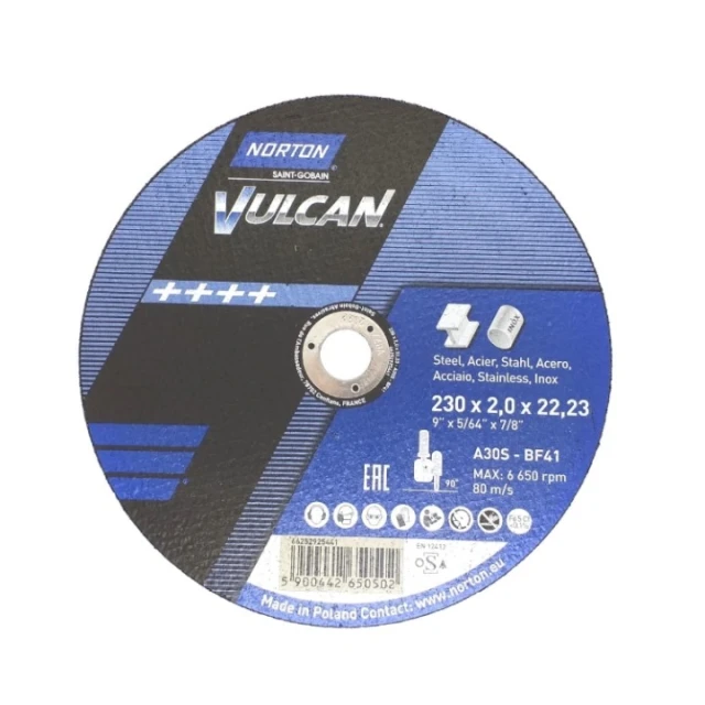 Диск для металу Norton 230x2,0 мм INOX VULCAN (925441)