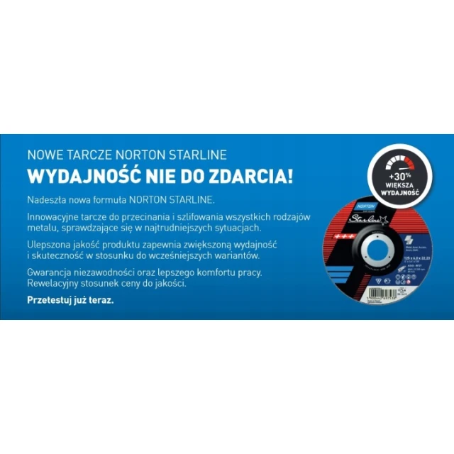 Диск для металу Norton 125x1,0 нержавіючий/метал (66252837245)