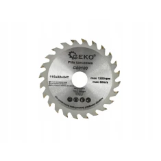 Диск пиляльний Geko 115×24 зуби ×22 з видією (G00100)