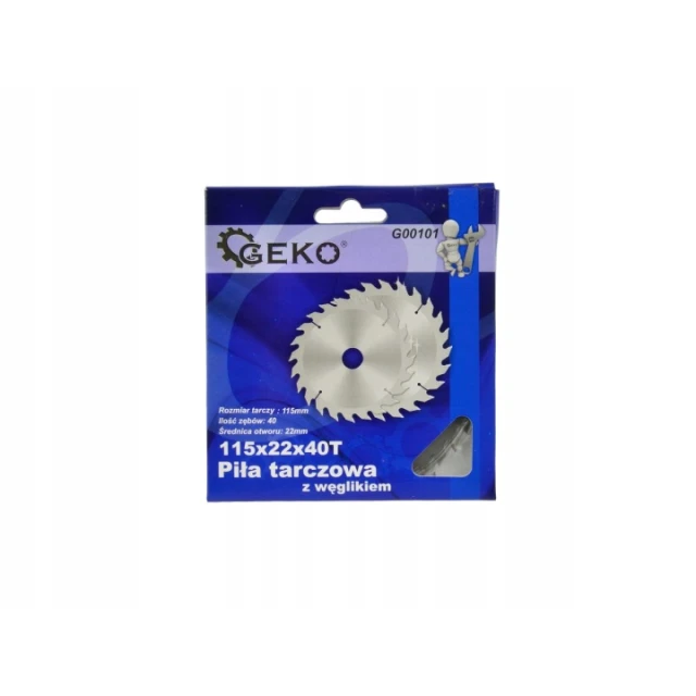 Диск пиляльний Geko 115×40 зубів ×22 з видією (G00101)