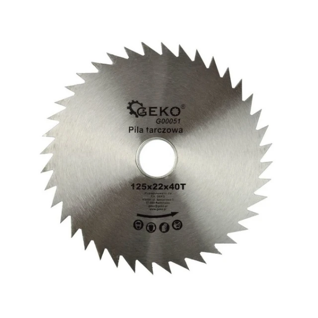 Диск пиляльний Geko 125x24z x22 з видіями (G00105)