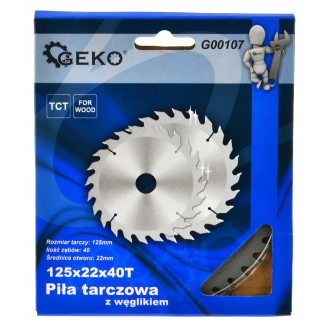 Диск пиляльний Geko 125x40z x22 з видіями (G00107)