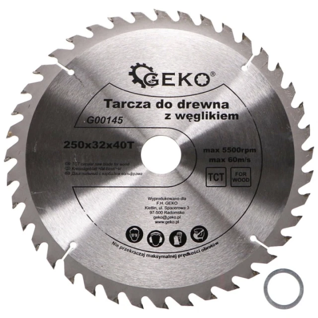 Диск пильный Geko 250x40z x32 с твердосплавными зубцами (G00145)