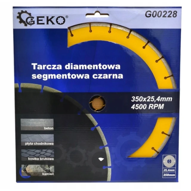 Диск алмазний сегментний Geko 350×25,4×8 мм L-Tech (G00228)