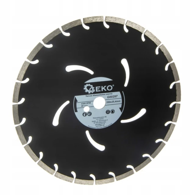 Диск алмазный сегментный Geko 350×25,4×10 мм (G00297)