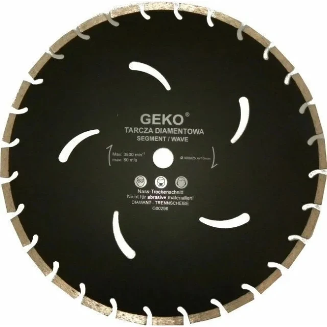 Диск алмазний сегментний Geko 400х32х10 мм (G00298)