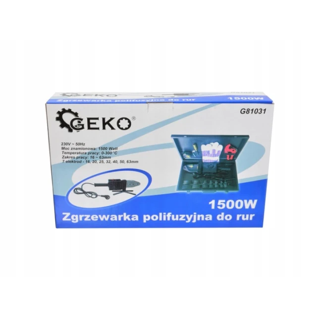 Сварка для поліпропілену Geko 1500W комплект камней 20-63 мм (G81031)