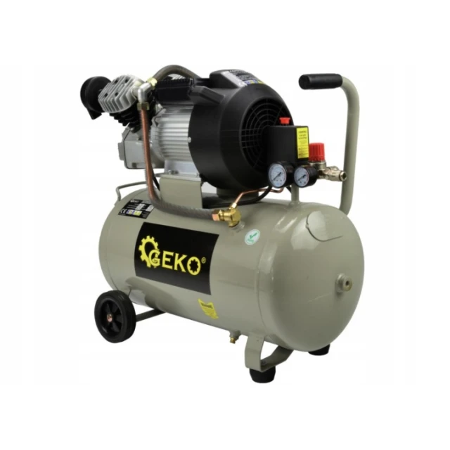 Компресор масляний Geko 50L 3,0 кВт двоциліндровий 8 бар (G80305)