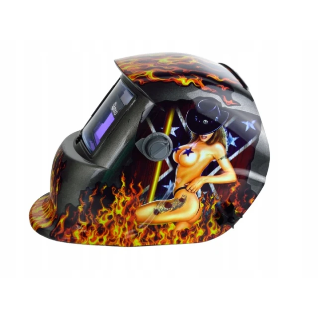 Зварювальна Geko маска з автоматичним затемненням Profi Flame (G01877)