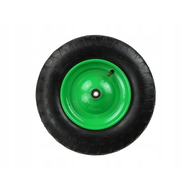 Колесо для тачки шина Geko 4 PR + вісь Green (G71022)