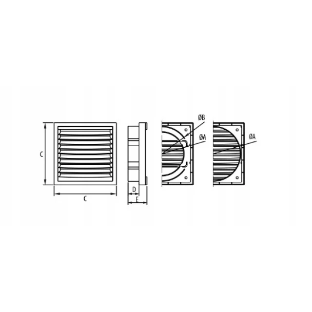 Решетка KR/SM DOSPEL 100/125 14x14 Silver Matte (007-0569)