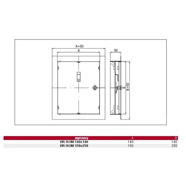 Дверцята коміна DR/KOM DOSPEL 150x250 White (007-1801)