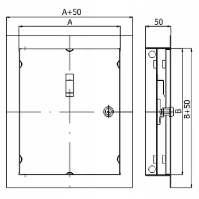 Дверцята коміна DR/KOM DOSPEL 150x250 White (007-1801)