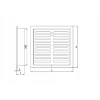 Решётка D/TKŻ DOSPEL 14x21 жалюзная White (007-1651)