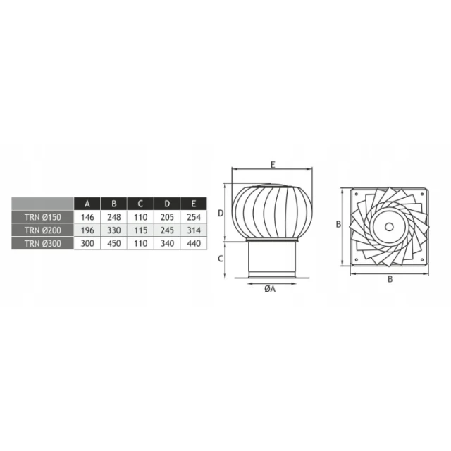 Насадка димохідна DOSPEL TRN-150 Brown (007-0149)