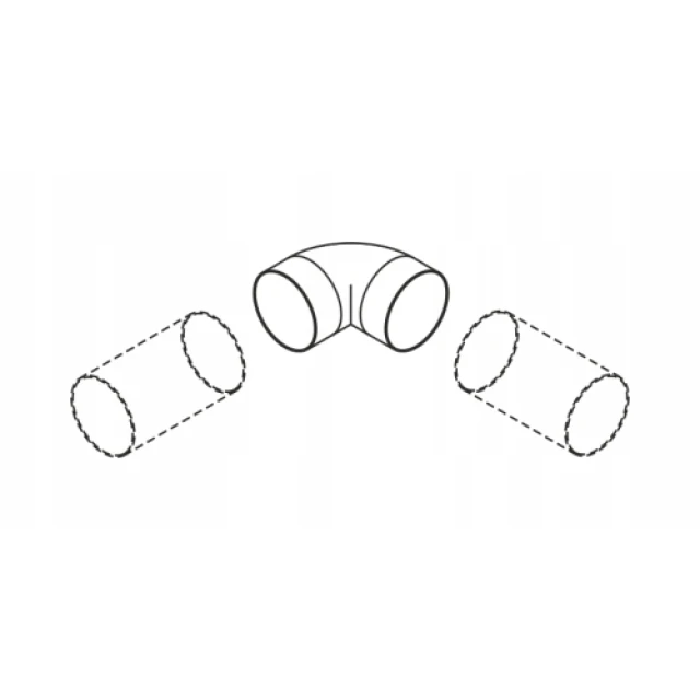 Коліно каналу круглий Ø DOSPEL 100/67 D/KO (007-0217)