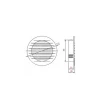 Решітка кругла KRO Ø DOSPEL 100 мм Graphite (007-4309)