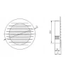Решітка кругла KRO Ø DOSPEL 100 мм Graphite (007-4309)