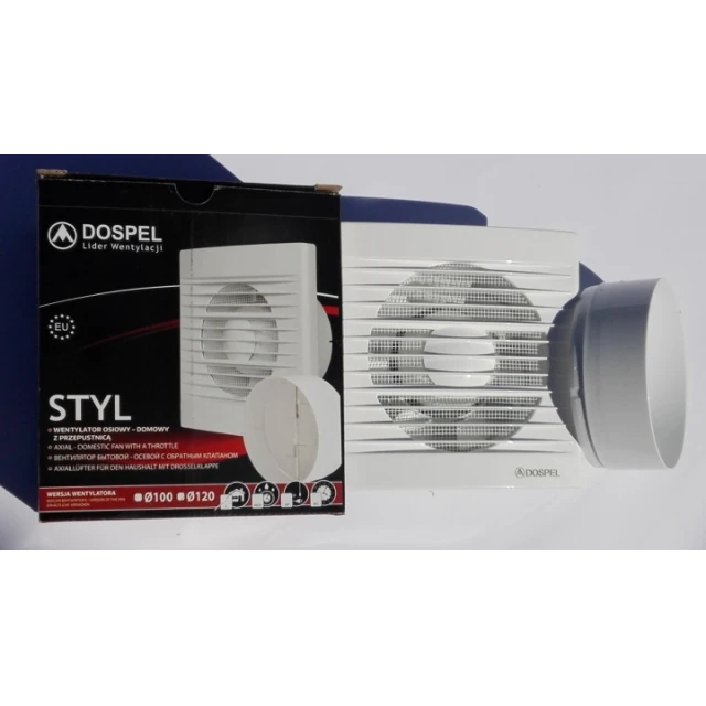 Вентилятор Styl Ø DOSPEL 120 мм WCH з заслінкою (007-0010P)