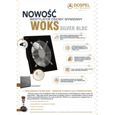 Вентилятор WOKS DOSPEL 200 Silver витяжний TESLA-BLDC (007-9200)