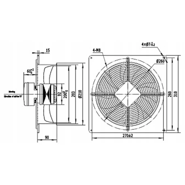 Вентилятор WOKS DOSPEL 300 Silver витяжний TESLA-BLDC (007-9202)