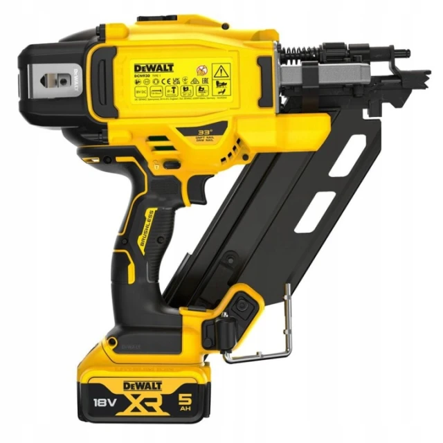 Цвяховий пістолет XR DeWALT 18V 33° 2-поточний 2x5Ач (DCN930P2)