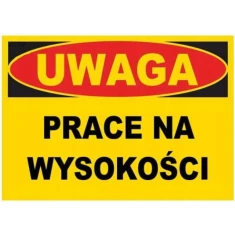 Табличка Увага! Роботи на висоті IMET 25x35 см (TAB-21)