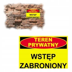 Табличка Приватна територія Вхід заборонений IMET 25x35 см (TAB-41)