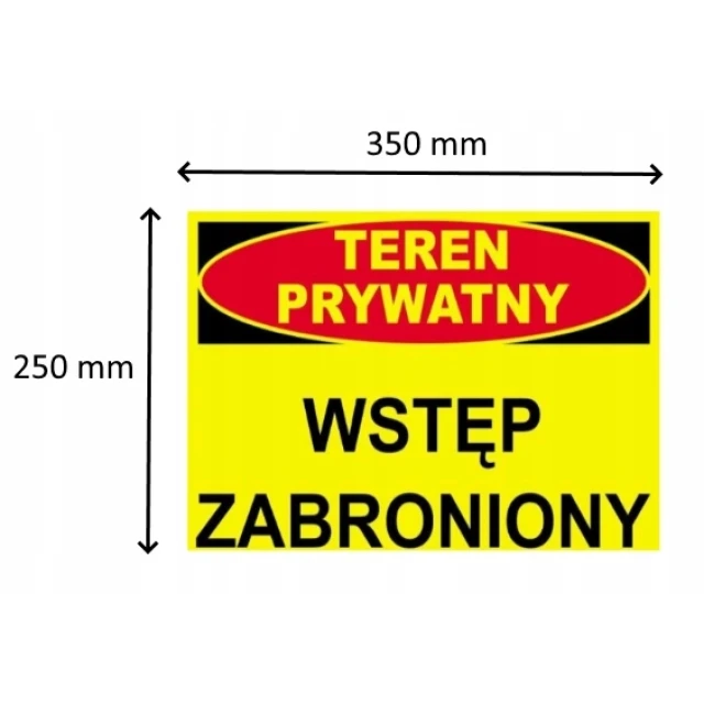 Табличка Приватна територія Вхід заборонений IMET 25x35 см (TAB-41)