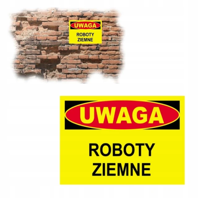 Табличка Увага! Земляні роботи IMET 25x35 см (TAB-23)