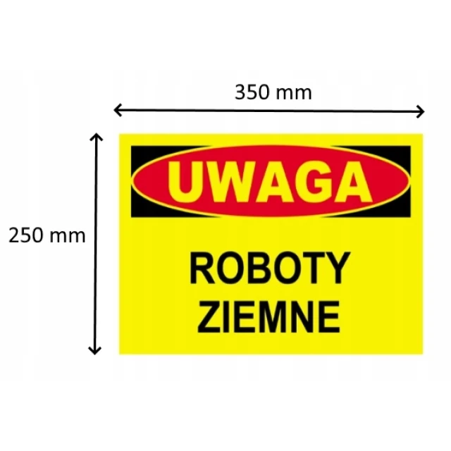 Табличка Увага! Земляні роботи IMET 25x35 см (TAB-23)