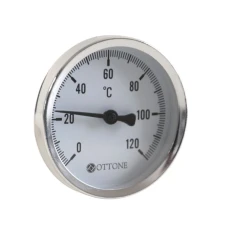 Термометр циферблатний Ø OTTONE 63 мм, 0–120°C, 1/2