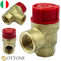 Клапан безпеки опалювального контуру OTTONE 6,0 bar 1/2