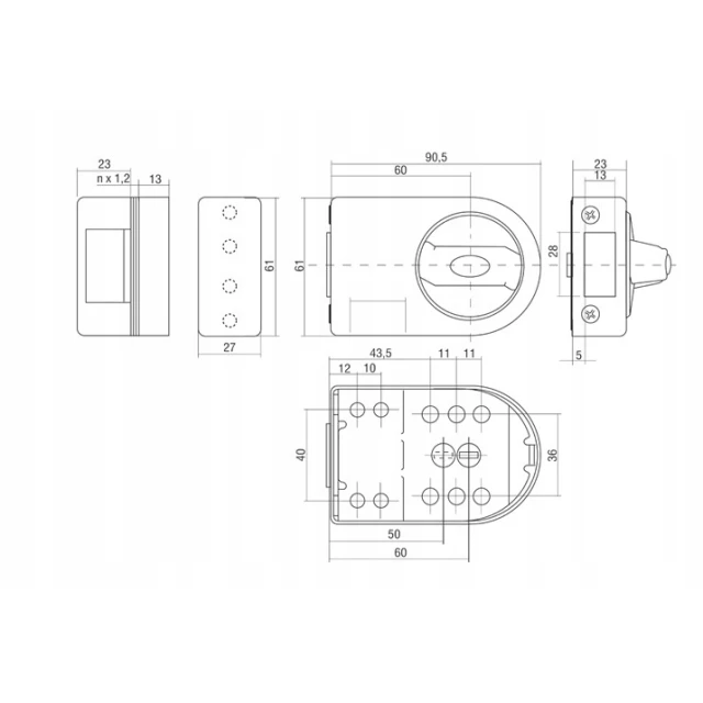 Замок верхний Gerda ZG-200 White (ZG200BI)