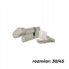 Цилиндр замка с ручкой Gerda 30/45 mm Nickel 5 ключей HPlus (0WKHPG03045.9005UB)