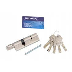 Циліндр замка з ручкою Gerda 80/35 ATEST C KL6.2 нікель (183045)