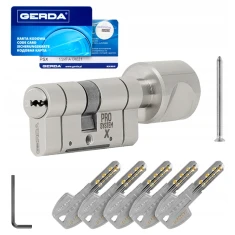 Цилиндр замка с ручкой Gerda 40/60 класс С никель PSX (346921)