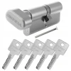 Цилиндр замка с ручкой Gerda 35/45 никель 5 ключей HPlus (0WKHPG03545.9005UB)