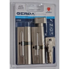 Набір Gerda 2 циліндри замка 40/50 + G50/40 + 5 класс нікель Hplus (0WKHPKW4050.9005UB)