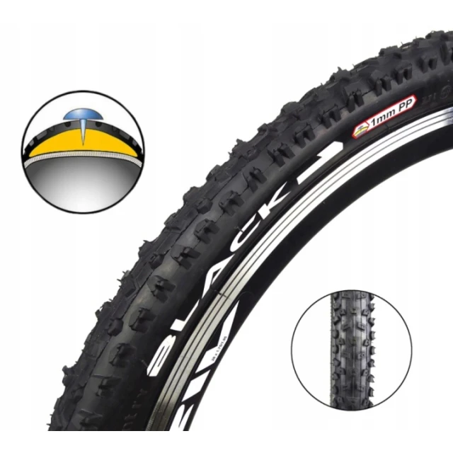 Шина велосипедна BlackOne 26x1,95 52-559 (O172)