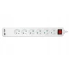 Подовжувач електричний PLASTROL 6 гнізд з заземленням вимикач USB 1,5 м (W-98167)